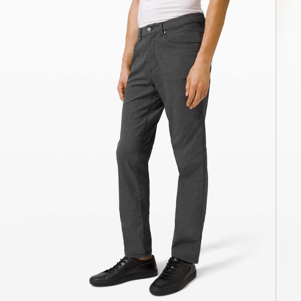 Lululemon ABC Pant Classic Tech Canvas 34" Heathered Black Size 30